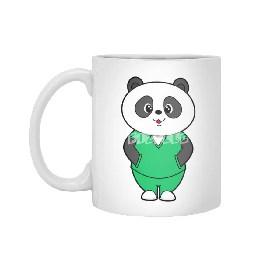 Panda as Nurse with Smock Beyaz Kupa