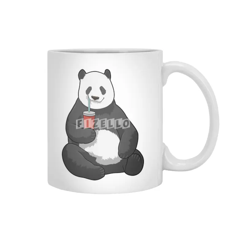 Panda with Drink Beyaz Kupa
