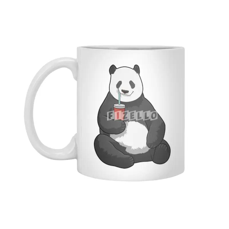 Panda with Drink Beyaz Kupa