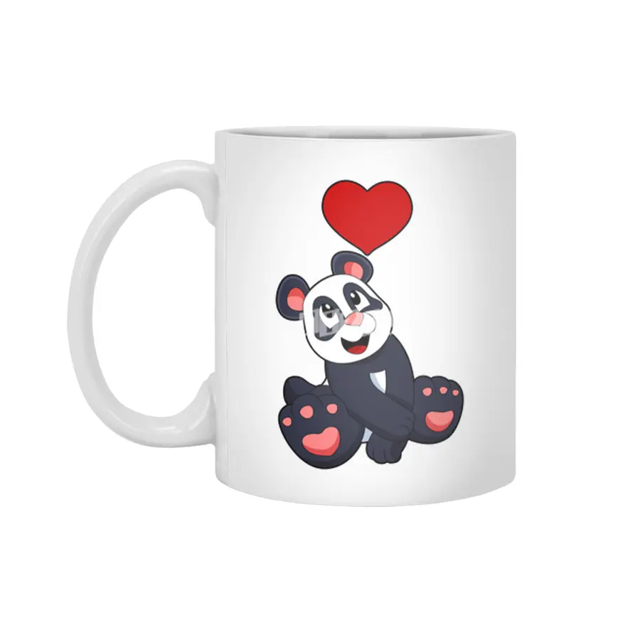 Panda with Heart Beyaz Kupa