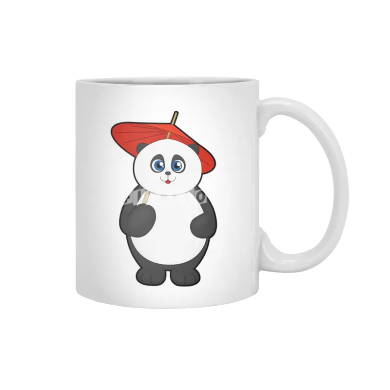 Panda with Umbrella Beyaz Kupa