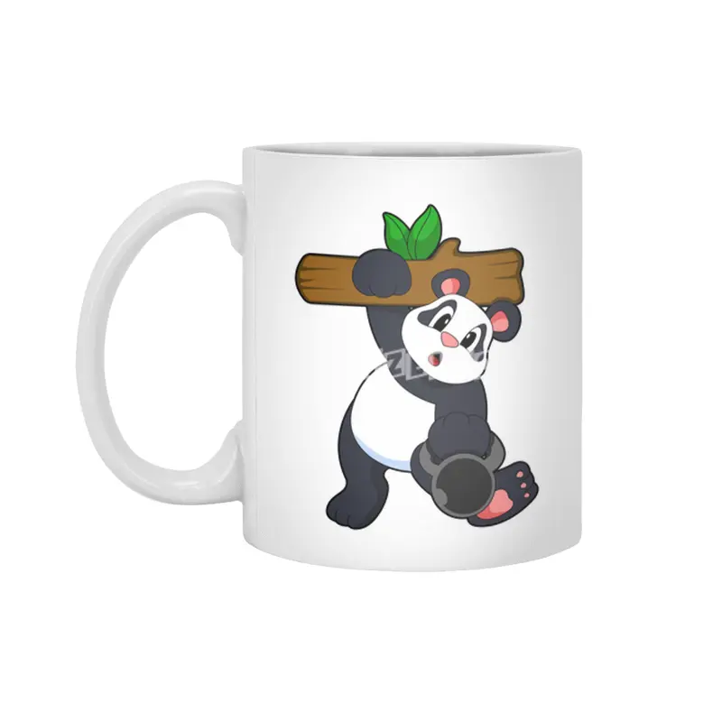 Panda with Wood at Strength training Beyaz Kupa