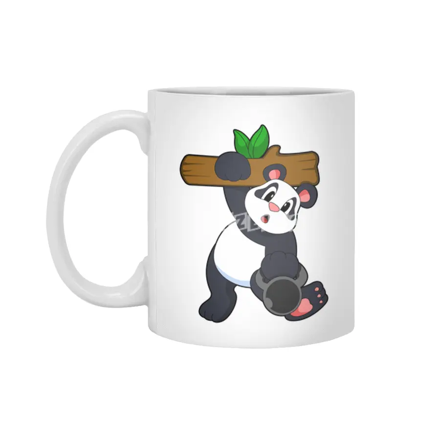 Panda with Wood at Strength training Beyaz Kupa