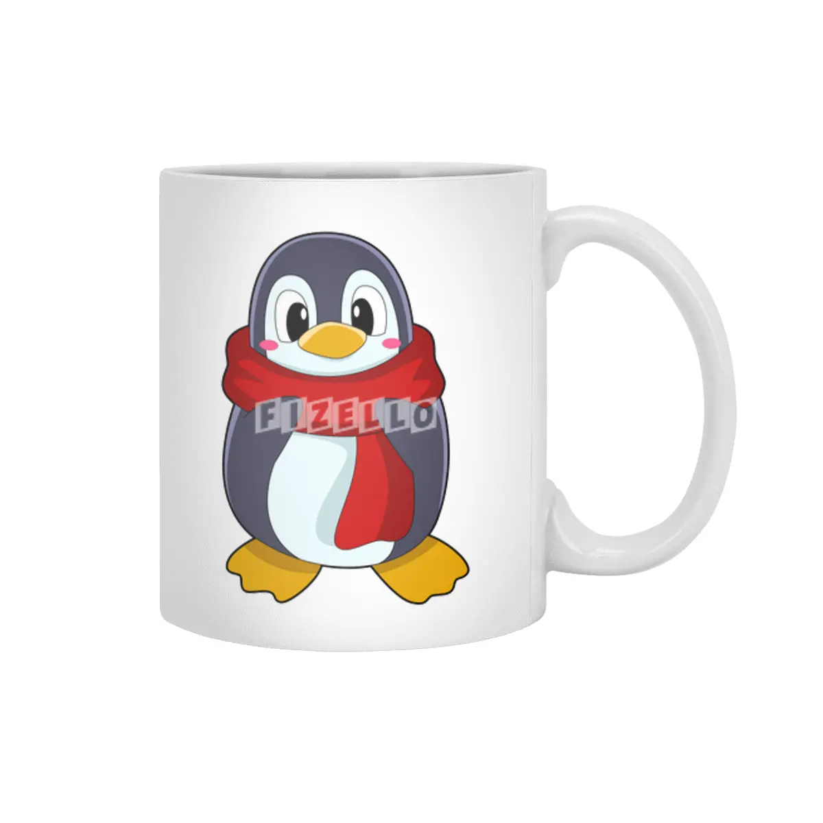Penguin with Scarf Beyaz Kupa