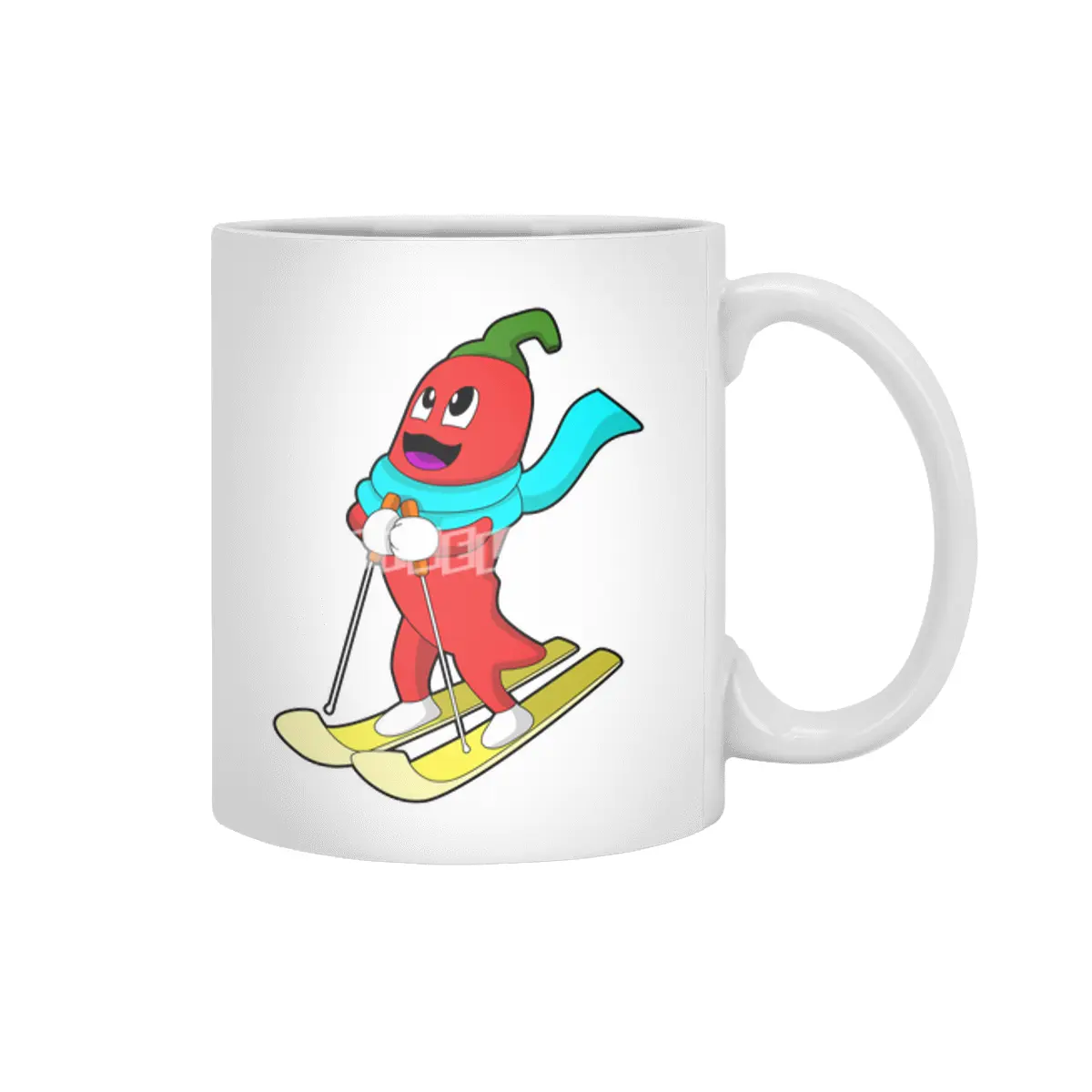 Pepper as Skier with Ski Beyaz Kupa