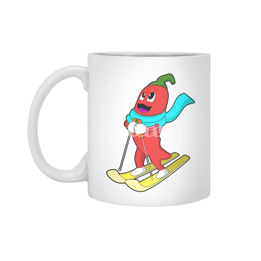 Pepper as Skier with Ski Beyaz Kupa
