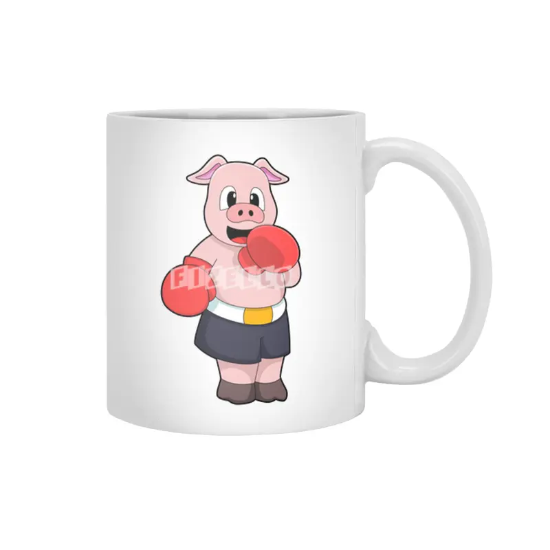 Pig as Boxer at Boxing Beyaz Kupa