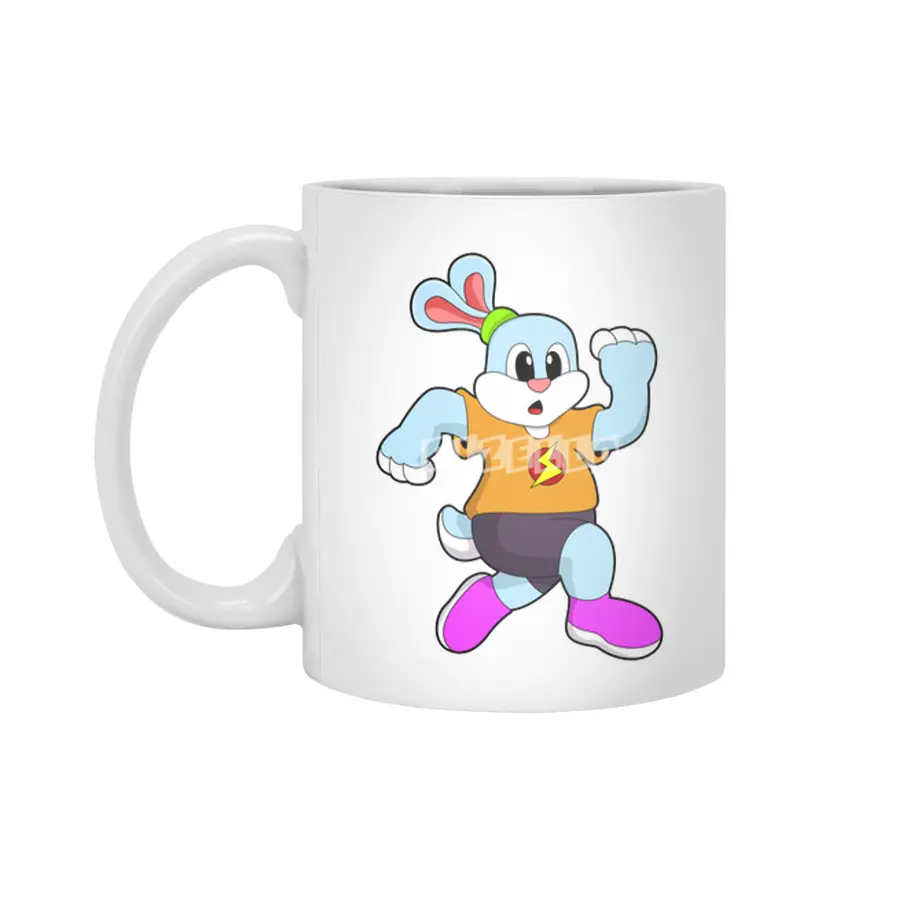 Rabbit at Running Beyaz Kupa