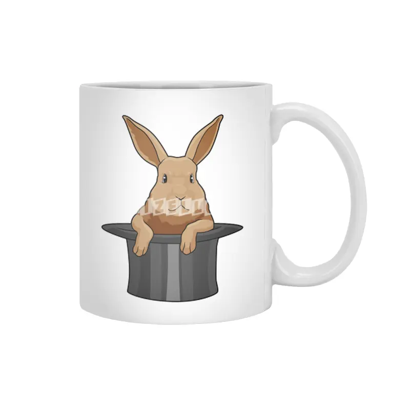 Rabbit Magician Magic hat Beyaz Kupa
