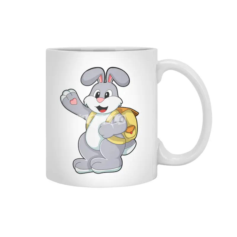 Rabbit with Backpack Beyaz Kupa