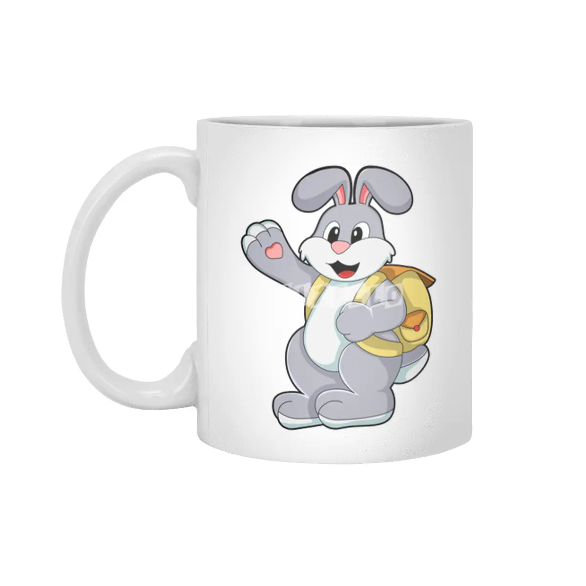 Rabbit with Backpack Beyaz Kupa