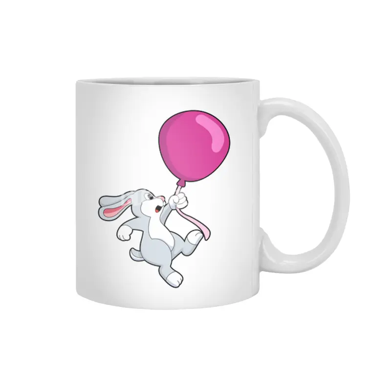 Rabbit with Balloon Beyaz Kupa