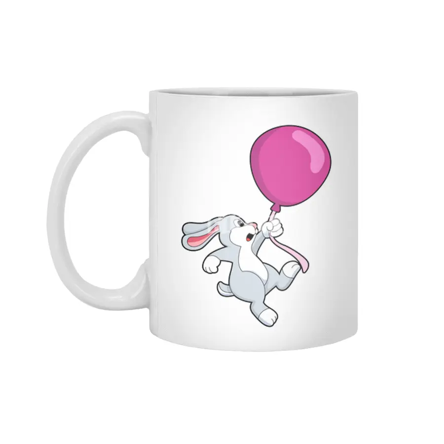 Rabbit with Balloon Beyaz Kupa