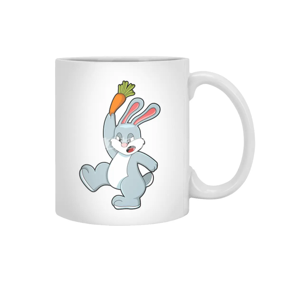 Rabbit with Carrot Beyaz Kupa
