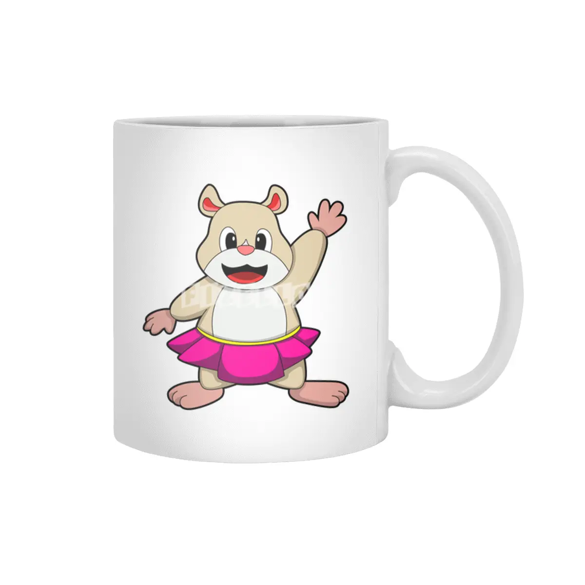 Hamster at Dance with Skirt Beyaz Kupa