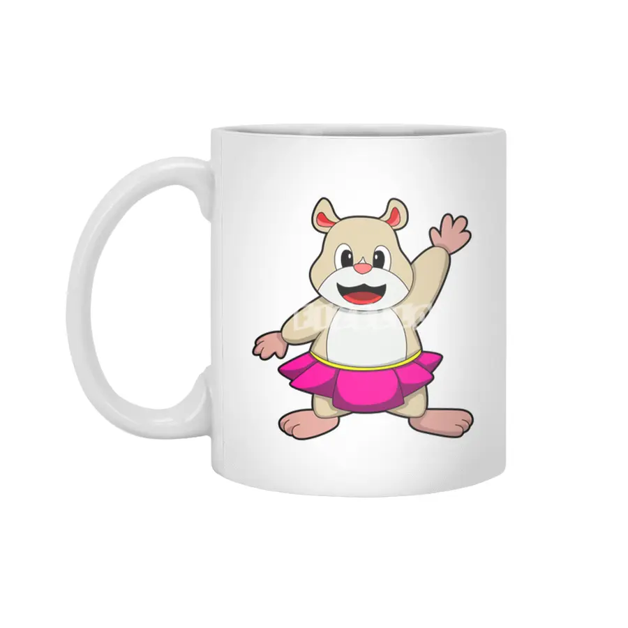 Hamster at Dance with Skirt Beyaz Kupa