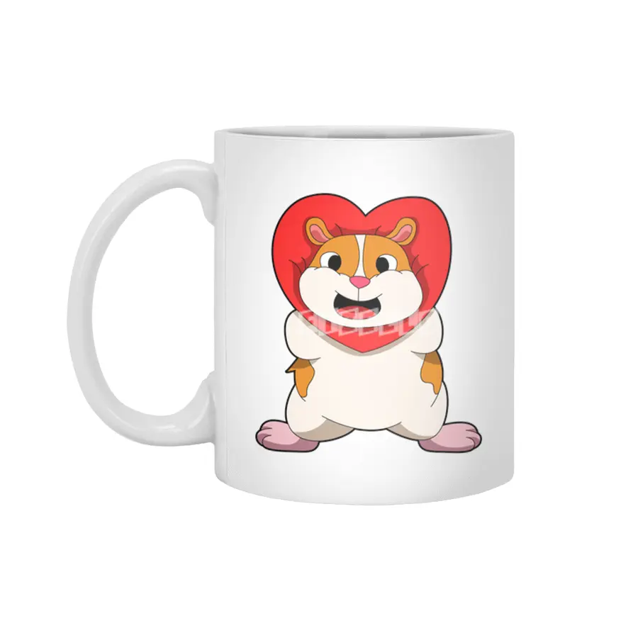 Hamster with Heart Beyaz Kupa
