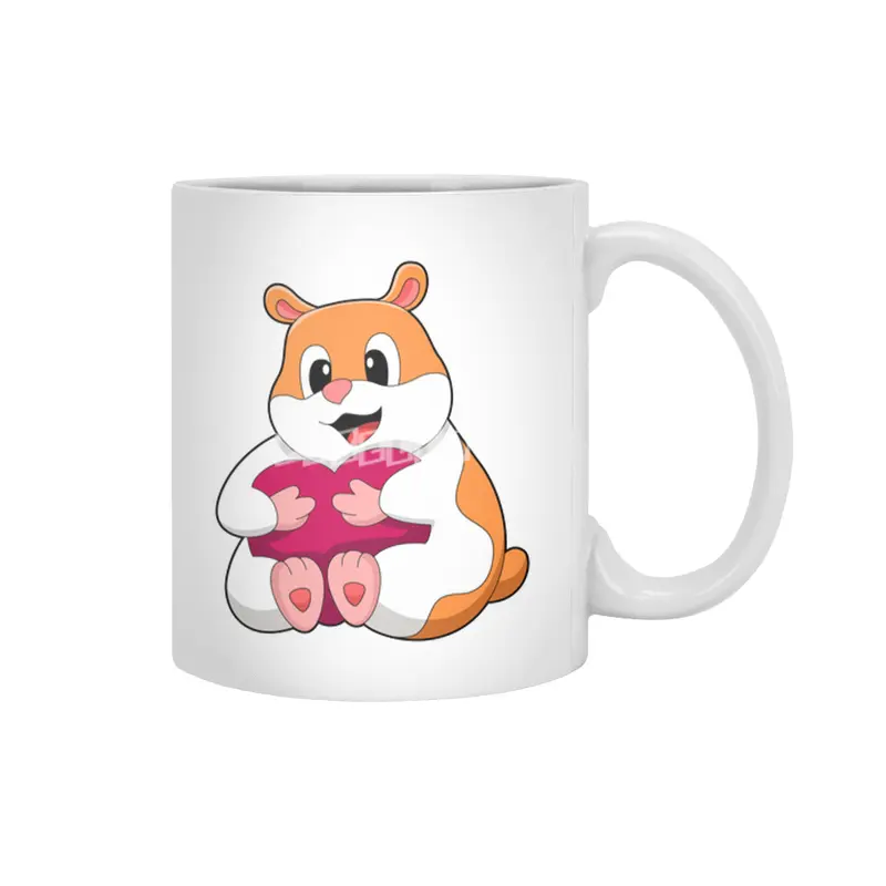 Hamster with Heart Beyaz Kupa