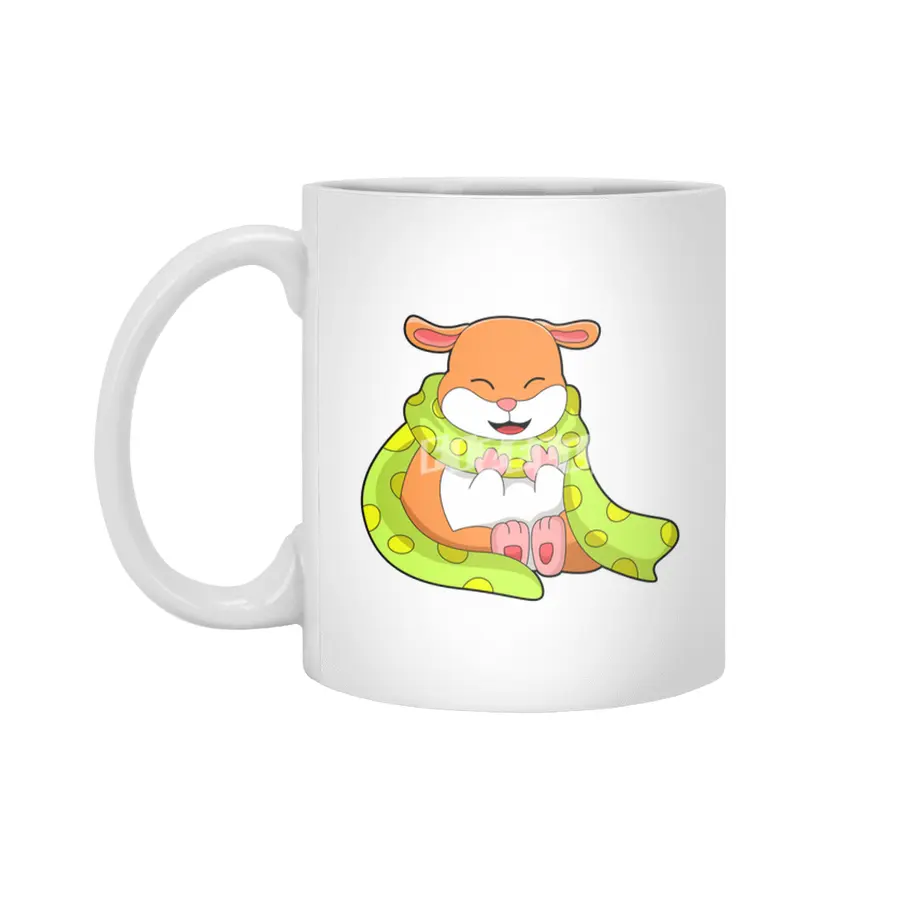 Hamster with Scarf Beyaz Kupa