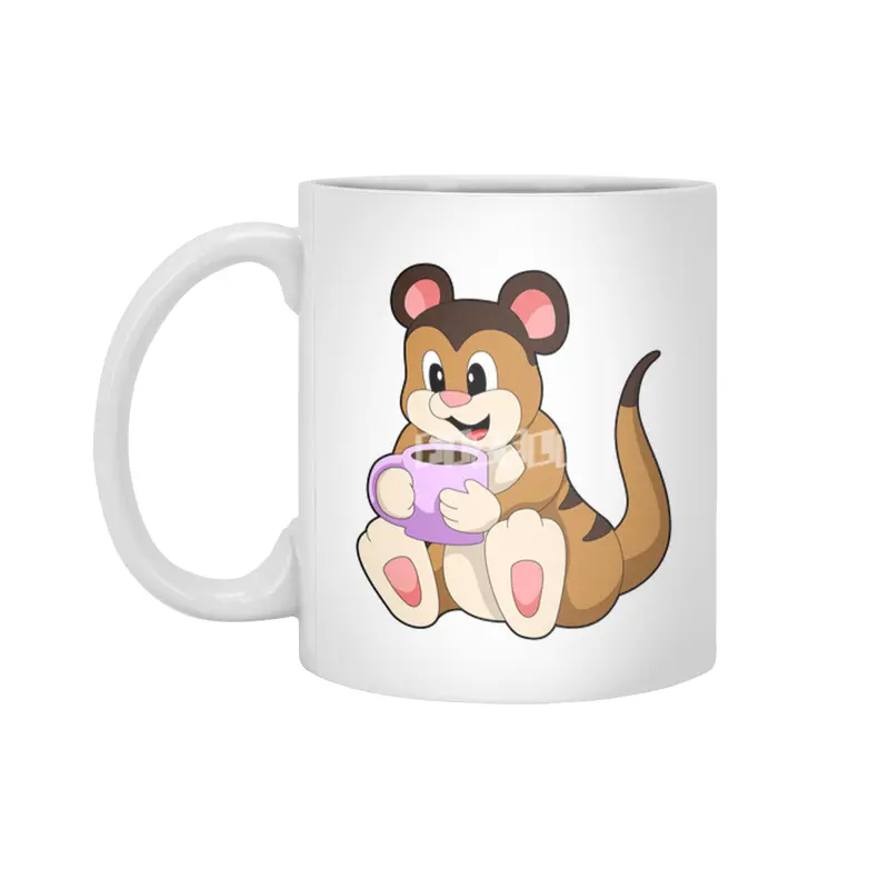 Meerkat with Cup of Coffee Beyaz Kupa