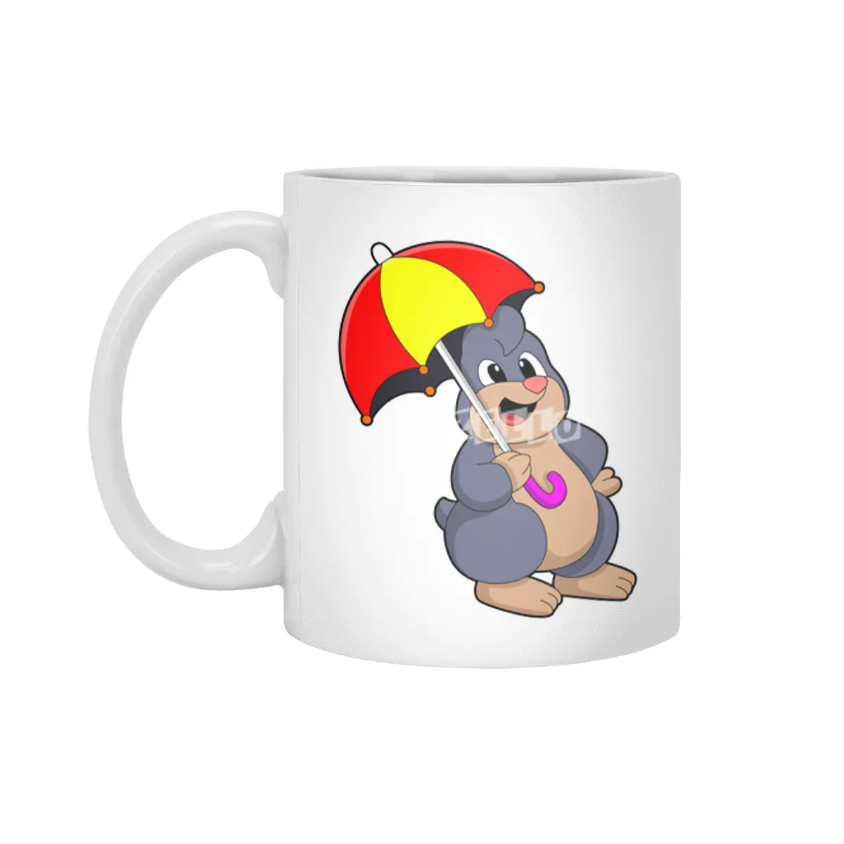 Mole with Umbrella Beyaz Kupa