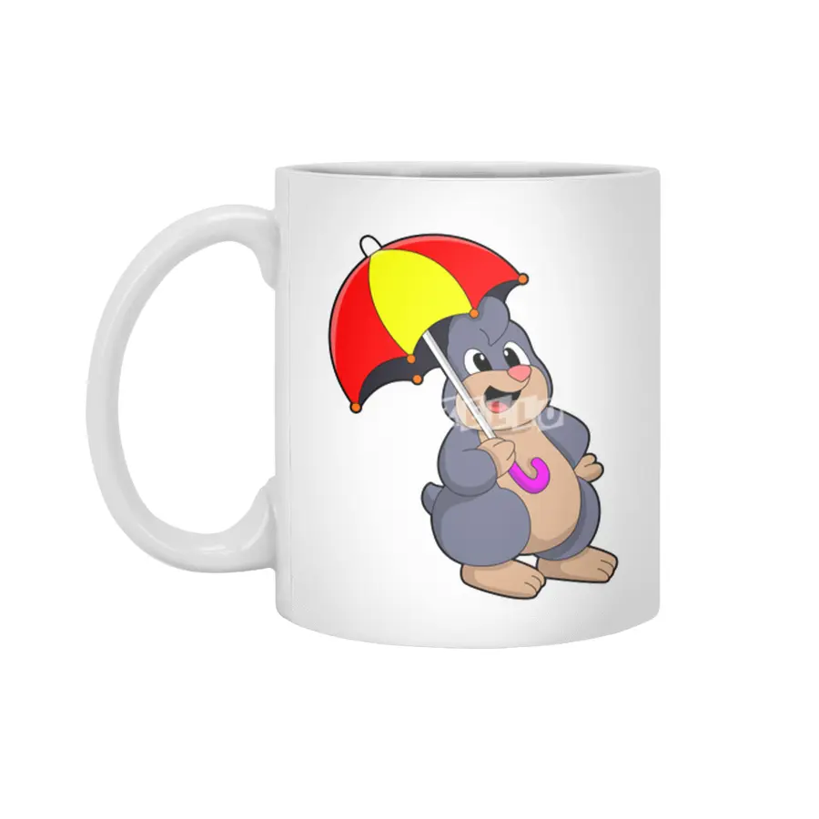 Mole with Umbrella Beyaz Kupa