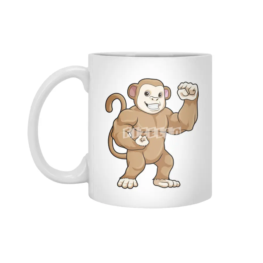 Monkey as Bodybuilder at Bodybuilding Beyaz Kupa