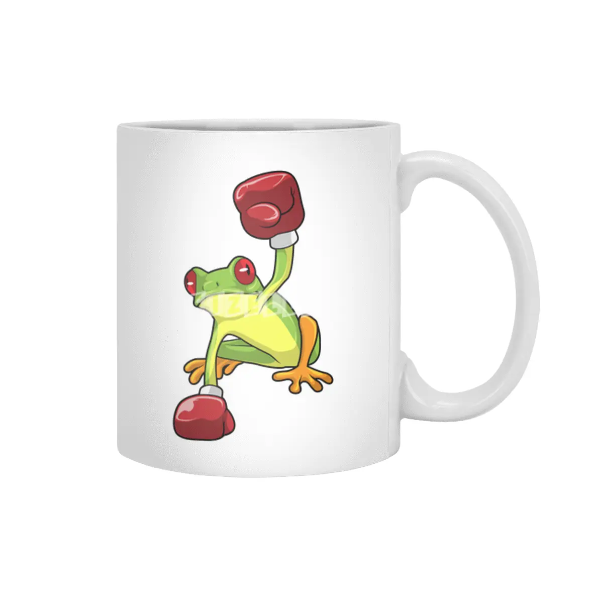 Frog at Boxing with Boxing gloves Beyaz Kupa