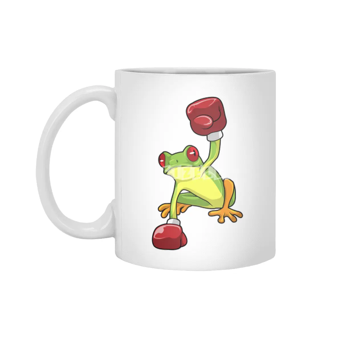 Frog at Boxing with Boxing gloves Beyaz Kupa