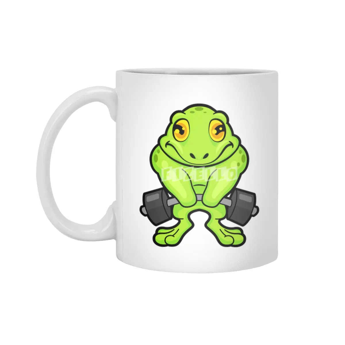 Frog at Fitness with Barbell Beyaz Kupa
