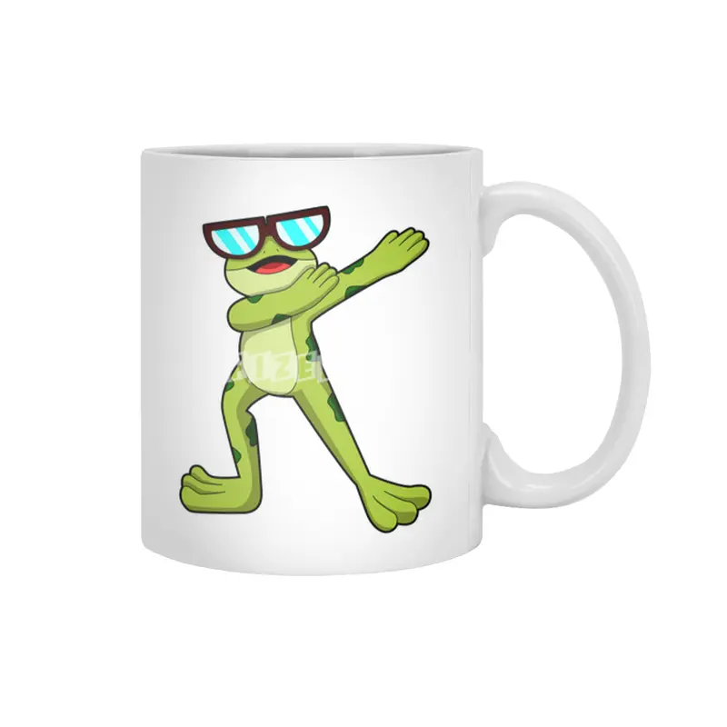 Frog at Hip Hop Dance Beyaz Kupa