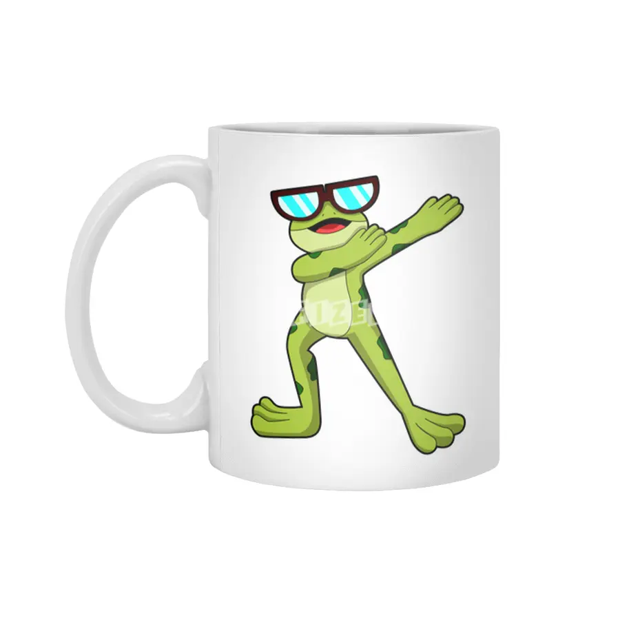 Frog at Hip Hop Dance Beyaz Kupa