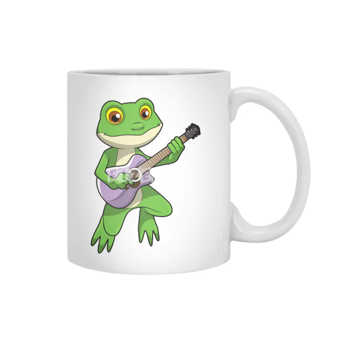 Frog at Music with Guitar Beyaz Kupa