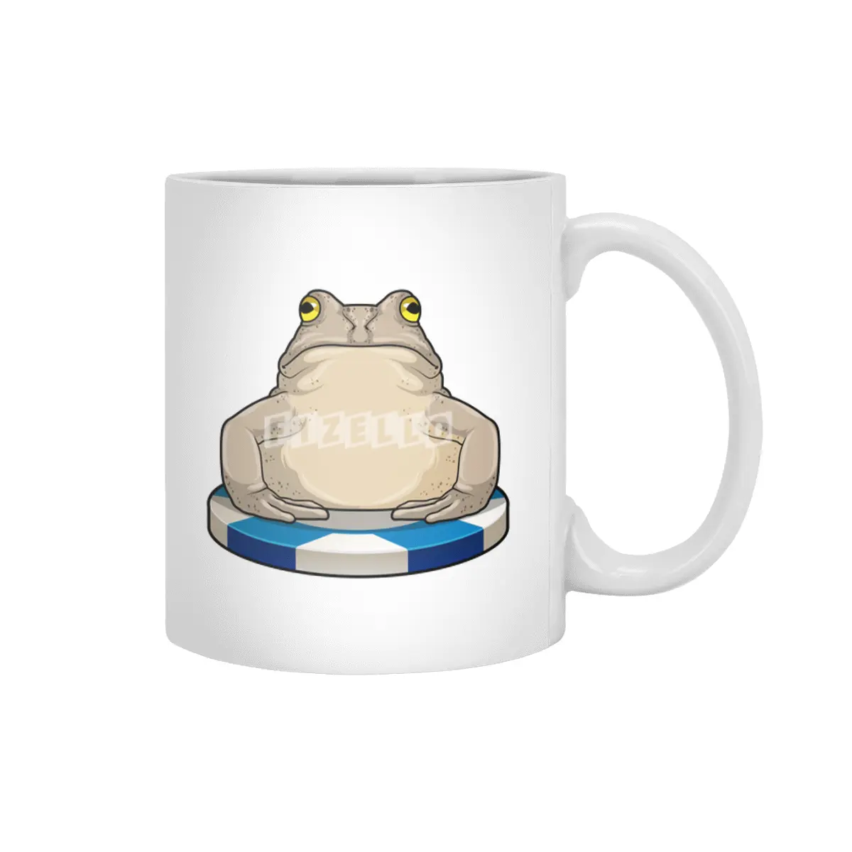 Frog at Poker with Poker chips Beyaz Kupa