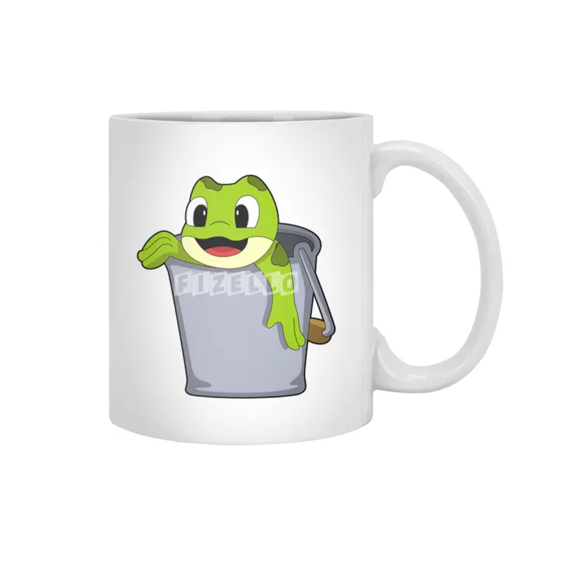 Frog in Bucket Beyaz Kupa