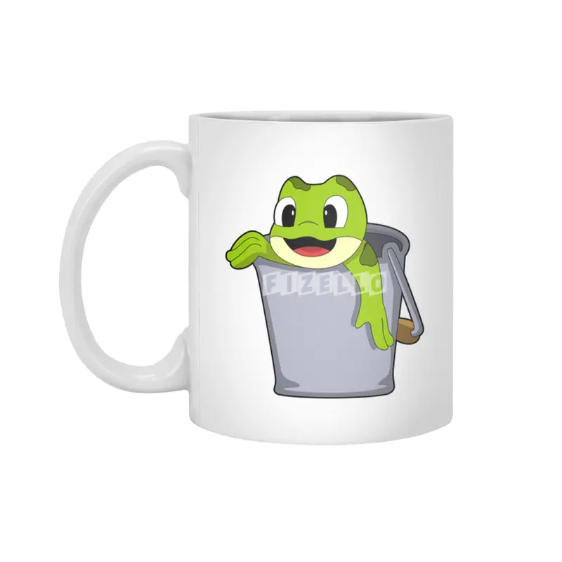 Frog in Bucket Beyaz Kupa