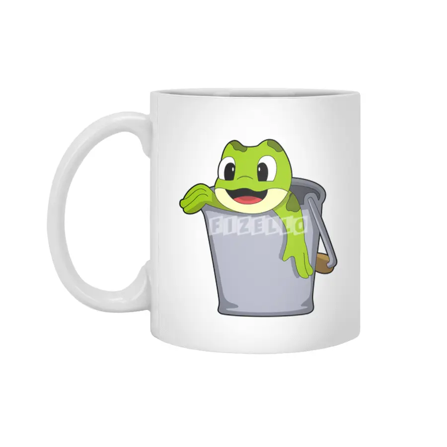 Frog in Bucket Beyaz Kupa