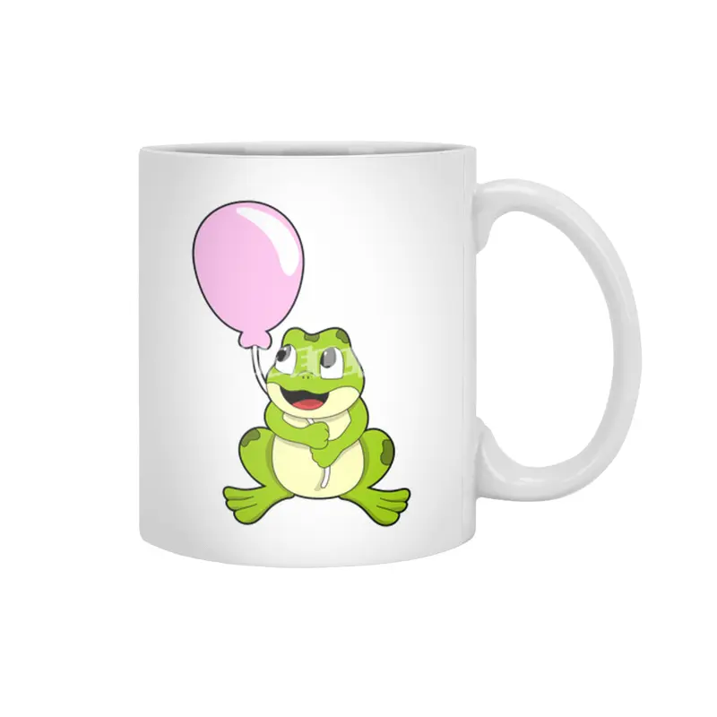 Frog with Balloon Beyaz Kupa