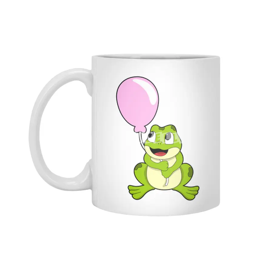 Frog with Balloon Beyaz Kupa