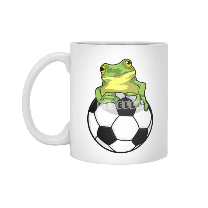 Frog with Soccer ball Beyaz Kupa