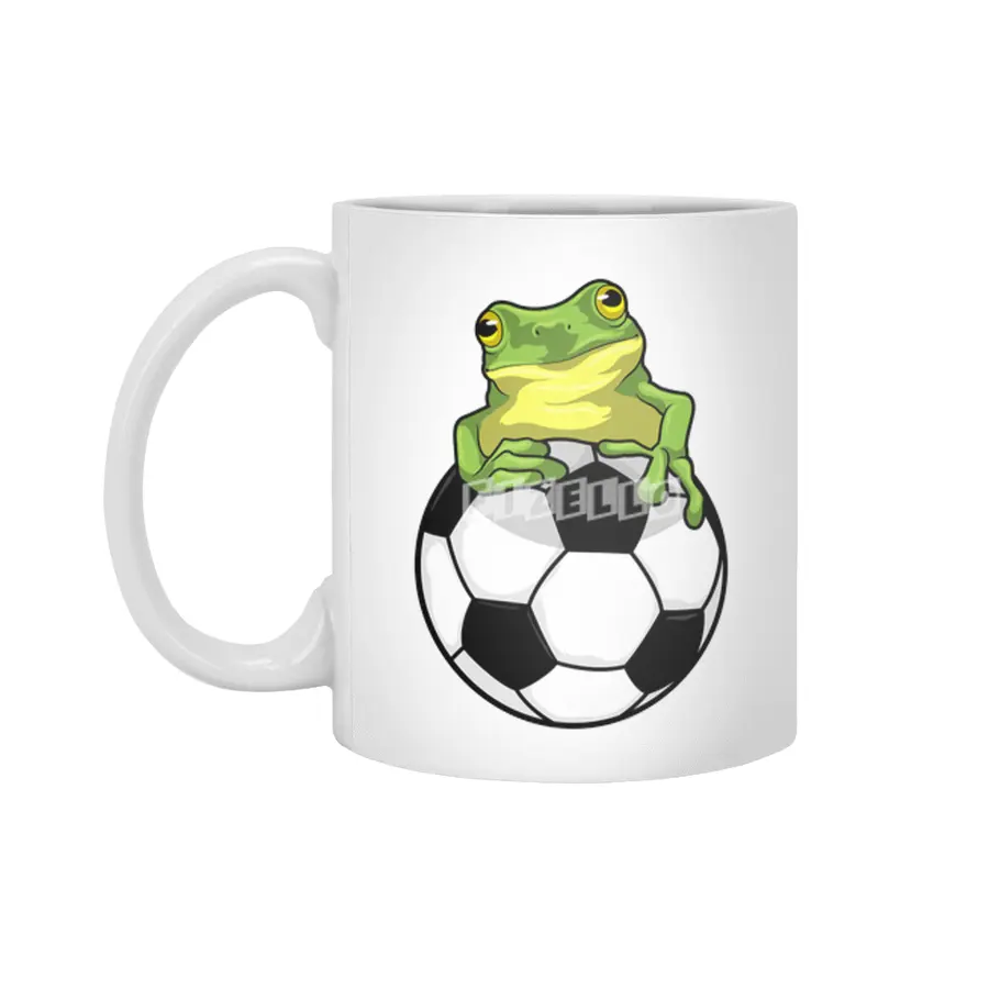 Frog with Soccer ball Beyaz Kupa