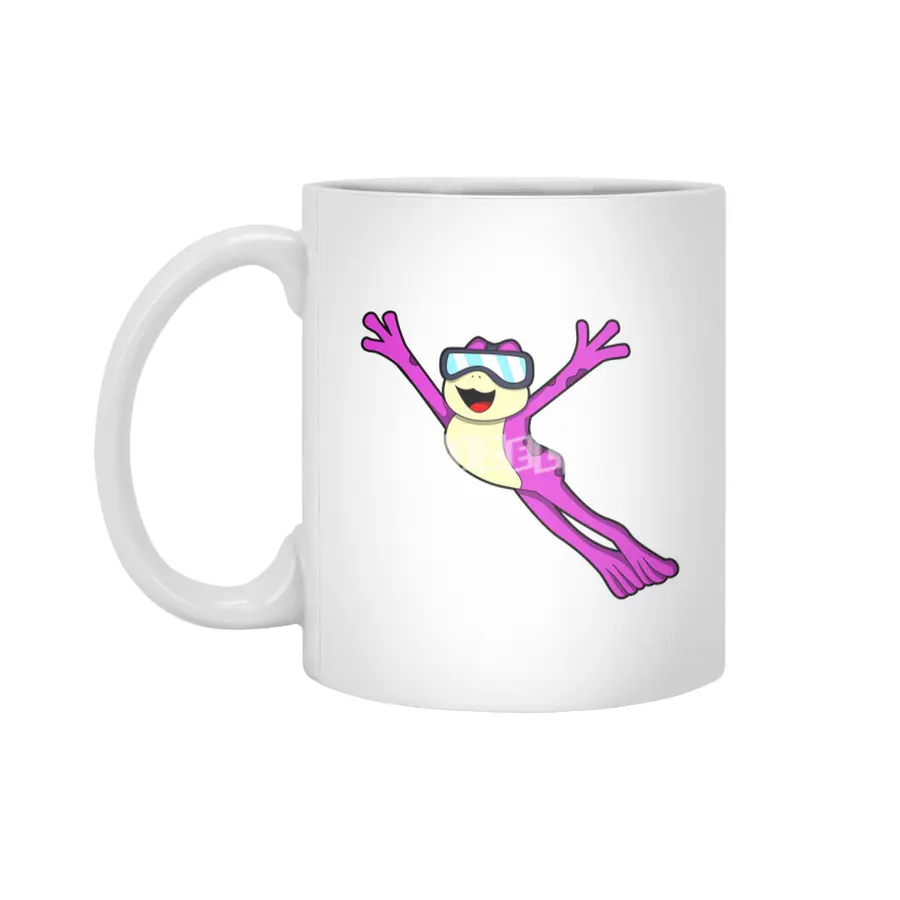 Frog with Sunglasses Beyaz Kupa