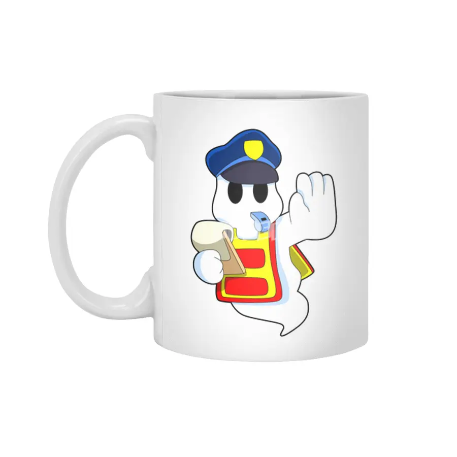 Ghost as Police officer with Whistle Beyaz Kupa