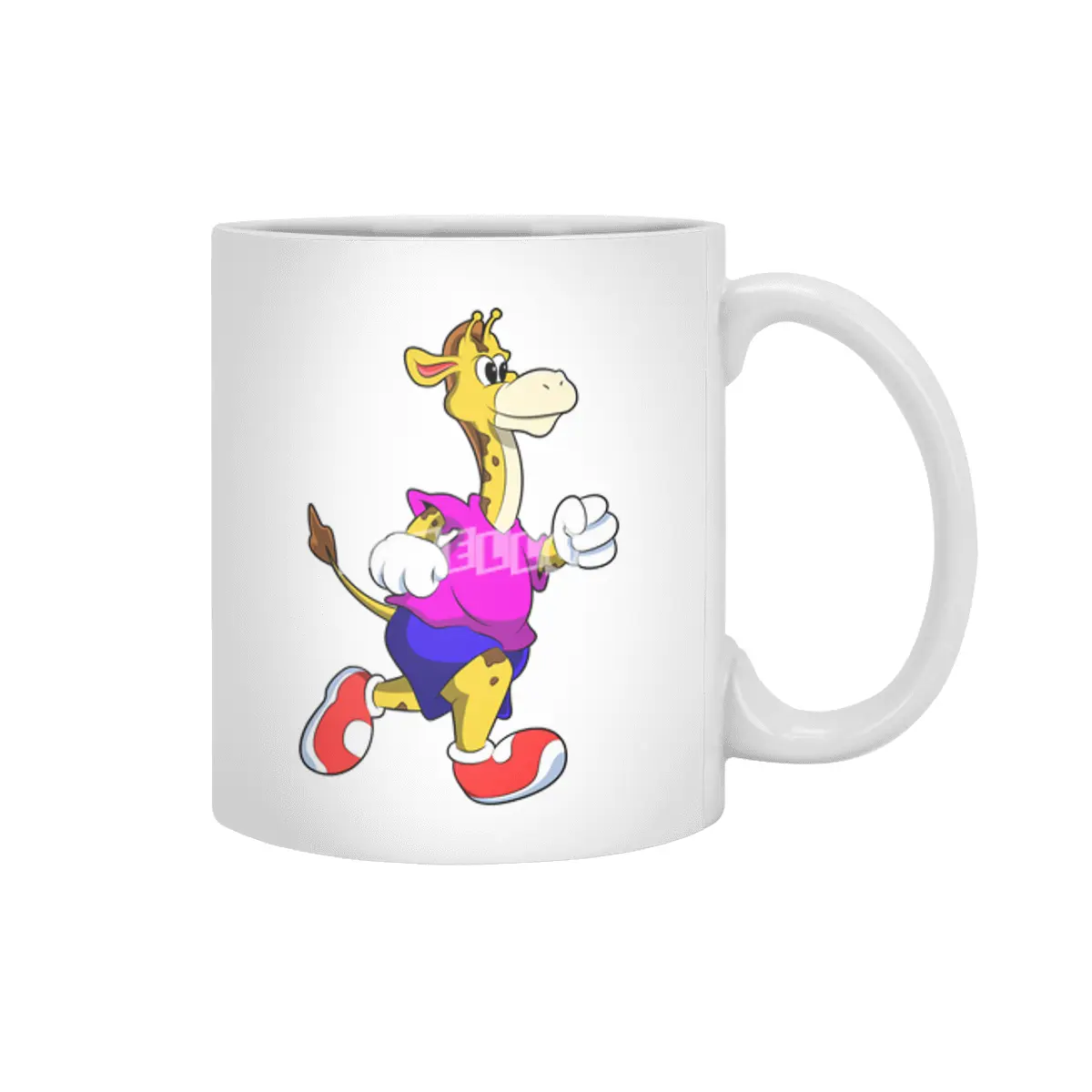 Giraffe at Running Beyaz Kupa