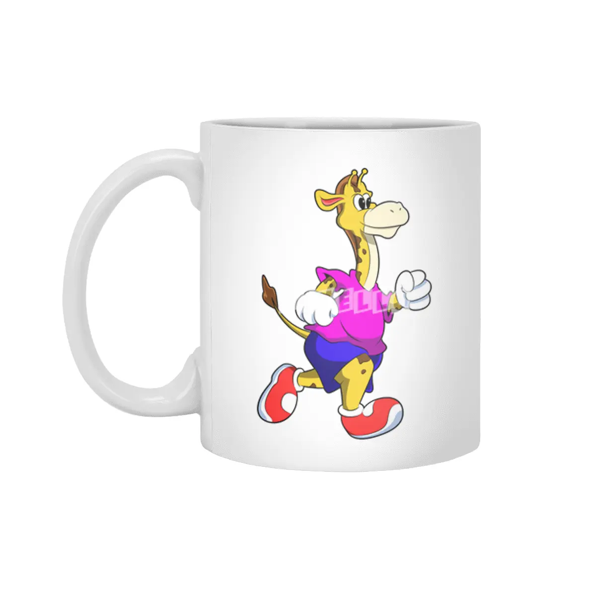 Giraffe at Running Beyaz Kupa