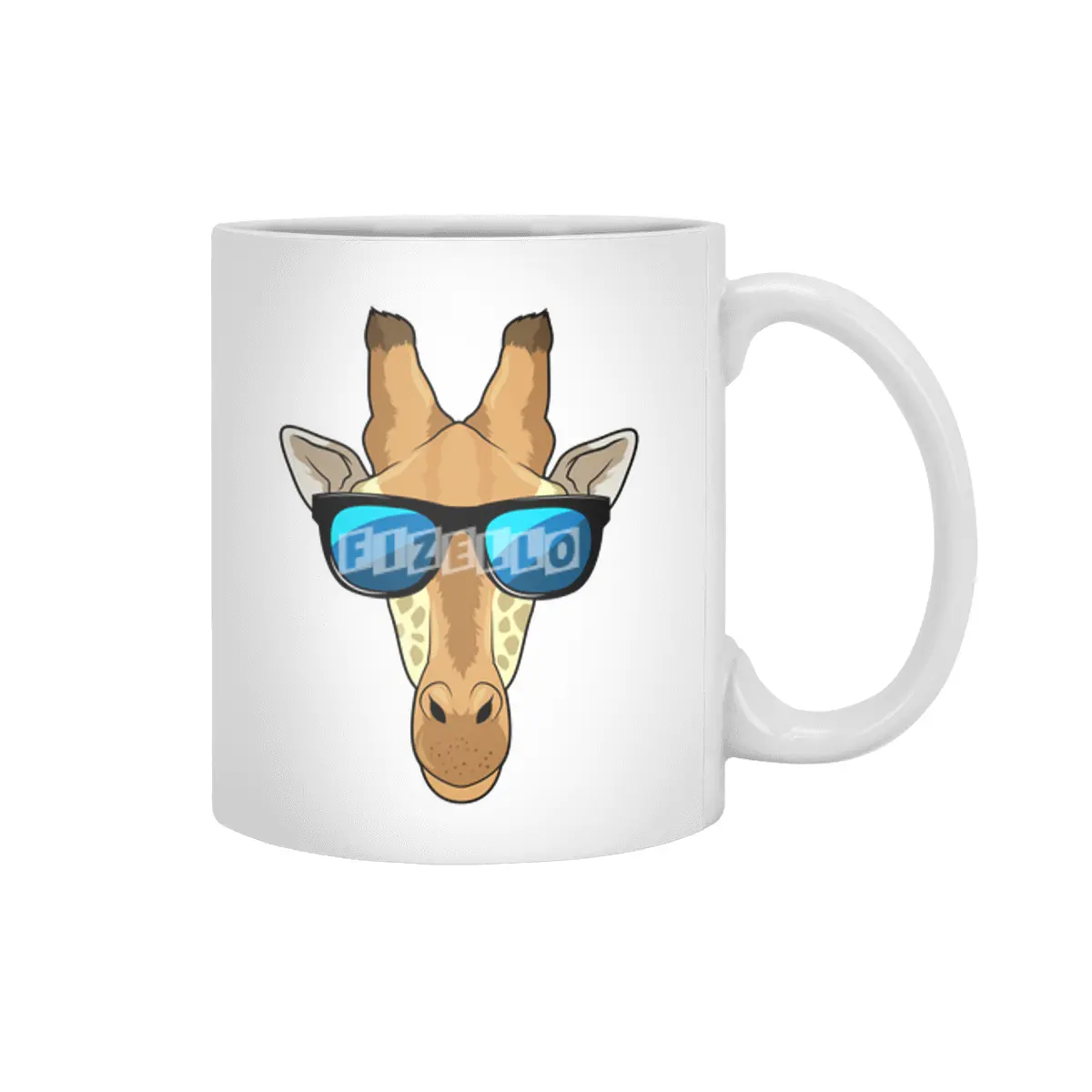 Giraffe with Sunglasses Beyaz Kupa
