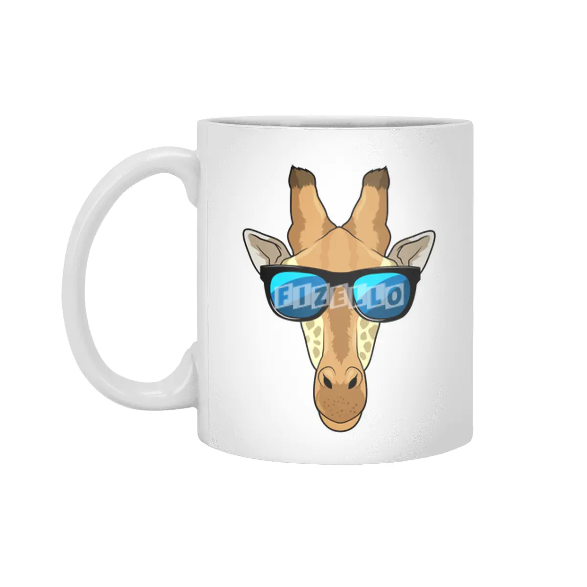 Giraffe with Sunglasses Beyaz Kupa