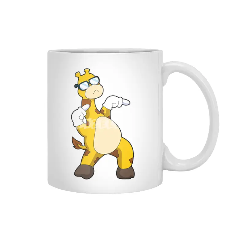 Giraffe with Sunglasses Beyaz Kupa