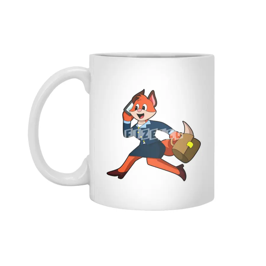 Fox as Secretary with Dress Beyaz Kupa