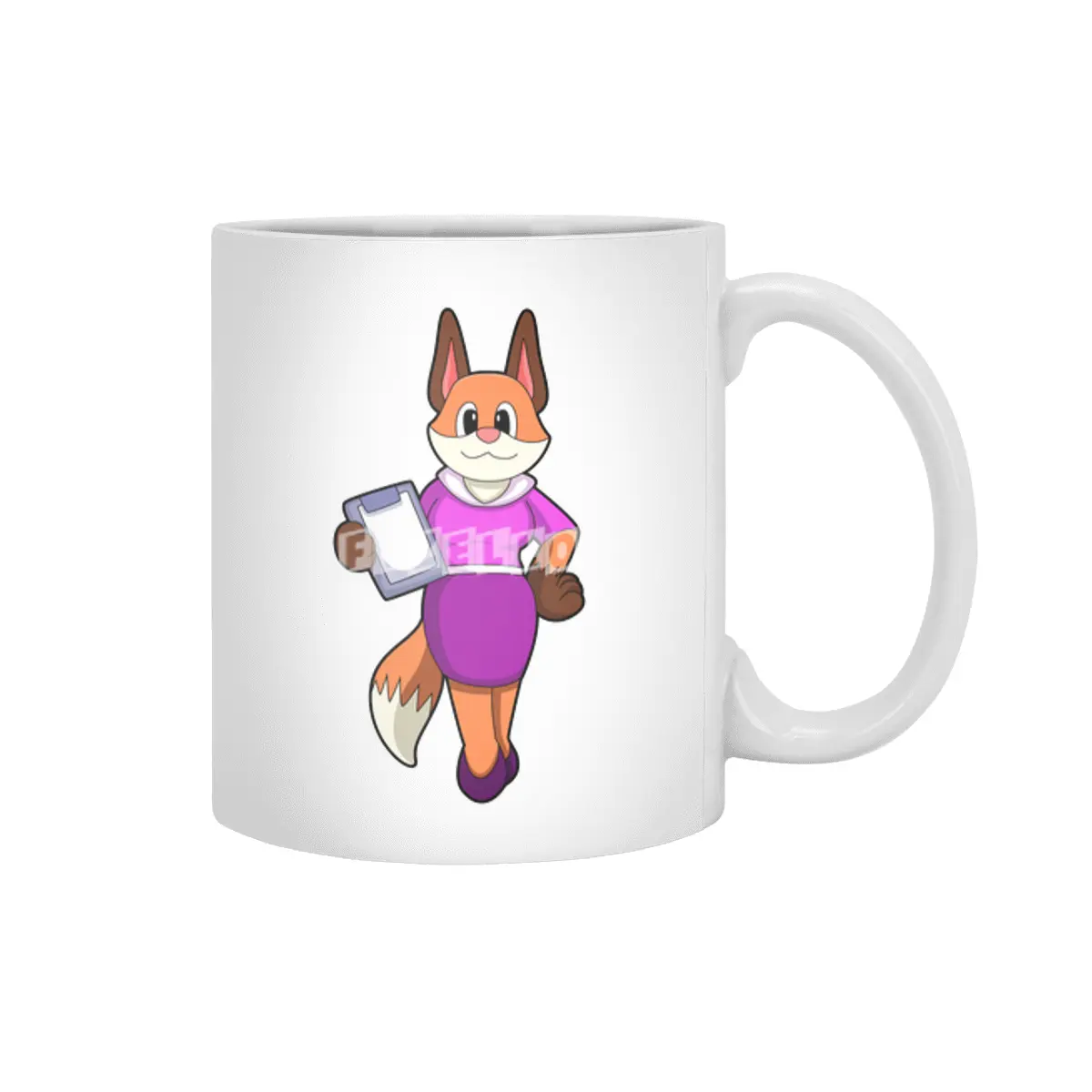 Fox as Secretary with Skirt Beyaz Kupa